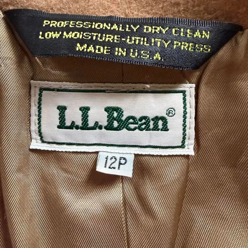 Vintage 80s made in USA L.L.Bean tan blazer women’s 12P